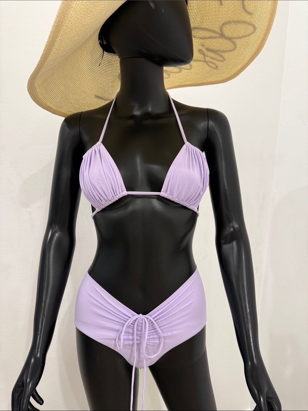 Christopher Esber Lavender Ruched Bikini Set Designer Swimwear AU8/AU10 New